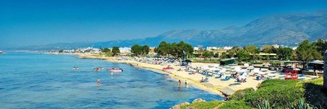 The Beach in Malia Crete Greece Malia Greece, Malia Crete, Crete Greece, Greek Islands, Crete, Travel Bucket, Travel Bucket List, Dolores Park, Bucket List