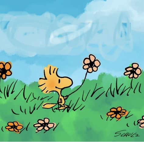 The Grass, See More, Snoopy, Flowers, Blue