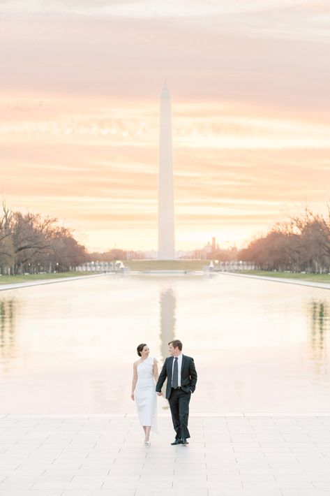 Engagement Photos Washington Dc, Lincoln Memorial Photoshoot, Dc Couples, Dc Photography, Sunrise Colors, Bridal Business, Engagement Pic, Couples Shoot, Lincoln Memorial