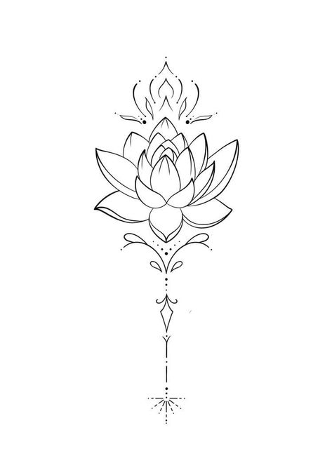 Ethereal Lotus Tattoo, Begginer Tattoo Designs, Simple Lotus Flower Tattoo, Simple Lotus Tattoo, Lotusblume Tattoo, Sternum Tattoo Design, Small Lotus Tattoo, Lotus Mandala Tattoo, Lotus Flower Tattoo Design