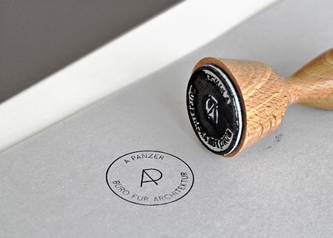 A PANZER / architectural studio / Identity Business Stamps, Name Card, Corporate Design, Print Packaging, Stamp Design, Branding Identity, Brand Identity Design, Identity Logo, Design Graphique