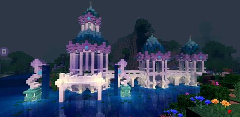 build in minecraft pocket edition Atlantis Minecraft Ideas, Water Build Minecraft, Minecraft Jellyfish House, Sea Builds Minecraft, Sea Castle Minecraft, Avatar Pandora Minecraft Builds, Angelic Minecraft Builds, Minecraft Clouds Build, Cloud Minecraft Build