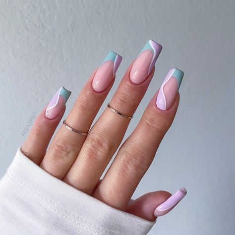 Simple Acrylic Nails, Glow Nails, Acrylic Nails Coffin Short, Summer Acrylic Nails, Pastel Nails, Neutral Nails, Fire Nails, Pretty Acrylic Nails, Short Acrylic Nails