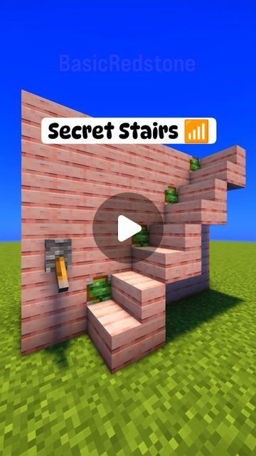 BasicRedstone on Instagram: "Minecraft Secret Stairs! #minecraft #minecraftbuilds #minecrafttutorial #minecraftjava #minecraftideas" Minecraft Stairs Interior, How To Make Stairs In Minecraft, Stairs Idea Minecraft, Minecraft Building Ideas Stairs, Stair Minecraft, Minecraft Stairs Staircases, Minecraft Secret Rooms, Stairs In Minecraft, Minecraft Stairs Ideas