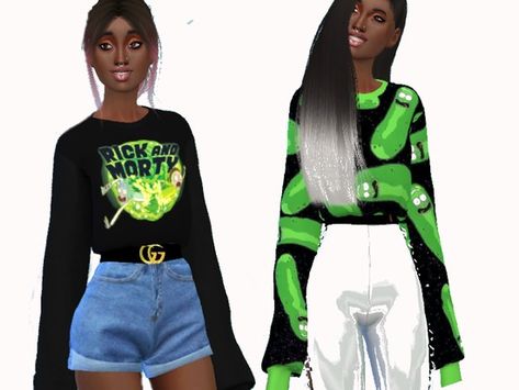 Sims Tops, Sims 4 Piercings, Cc Clothes, Casas The Sims 4, Sims 4 Cc Furniture, Sims 4 Mods Clothes, Sims4 Cc, Sims 4 Clothing, Crop Top Sweater