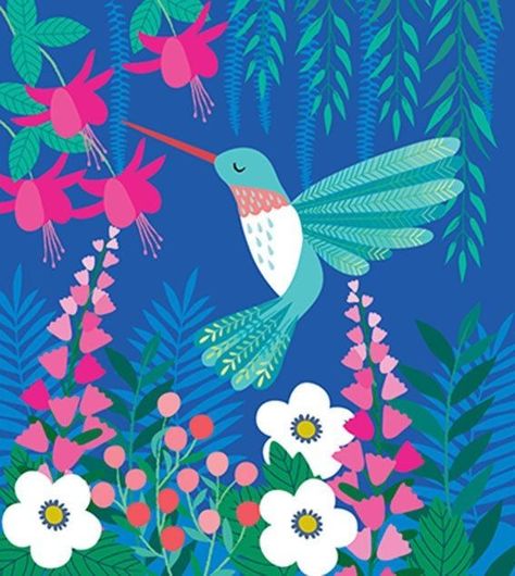 Humming Bird Painting Acrylics, Illustrated Wallpaper, Hummingbird Illustration, Posca Art, Hummingbird Art, Humming Bird, Art Animals, Children Book, Monday Blues