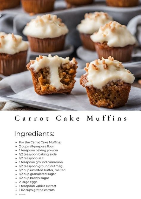 Tasty Cooking Carrot Muffins Moist, Carrot Muffins Easy, Moist Carrot Cake, Moist Carrot Cakes, Carrot Cake Muffins, Carrot Muffins, Cake Muffins, Muffin Bread, Cooking Spray