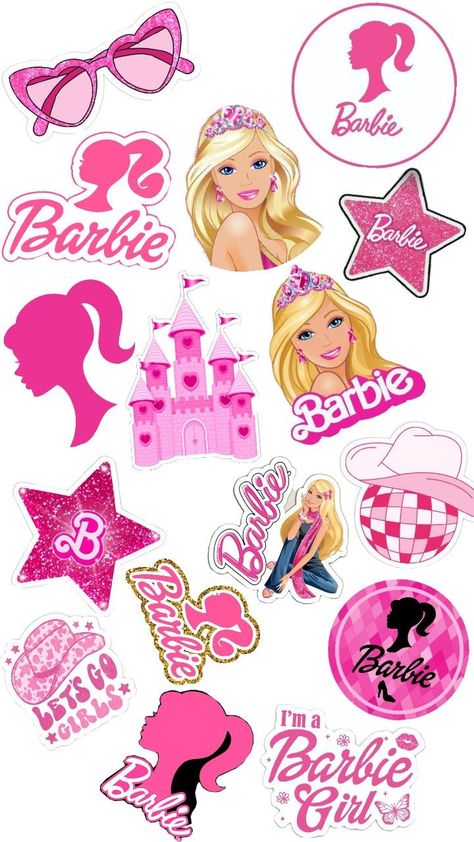 Barbie Cake Designs, Barbie Cupcakes, Unicorn Cupcakes Toppers, Barbie Birthday Cake, Barbie Party Decorations, Girls Birthday Party Themes, Birthday Cake Topper Printable, Barbie Birthday Party, Phone Wallpaper Pink