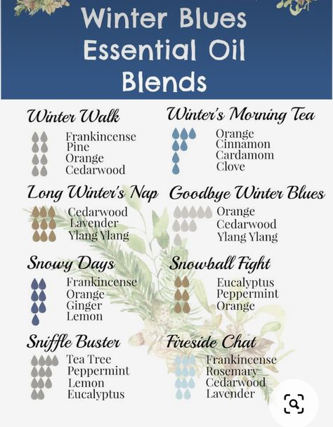 January Essential Oil Blends, Diffuser Scents, Eo Blends, Herbal Education, Roller Blends, Essential Oil Beauty, Essential Oil Combinations, Organic Perfume, Winter Fragrance