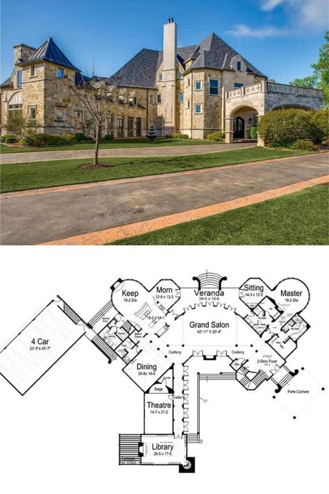 Gothic Mansion Floor Plan, Cathedral Floor Plan, Gothic Victorian House Plans, French Chateau Floor Plans, Chateau Floor Plans, Gothic House Plans, Mansion Victorian, European Chateau, Inside Castle