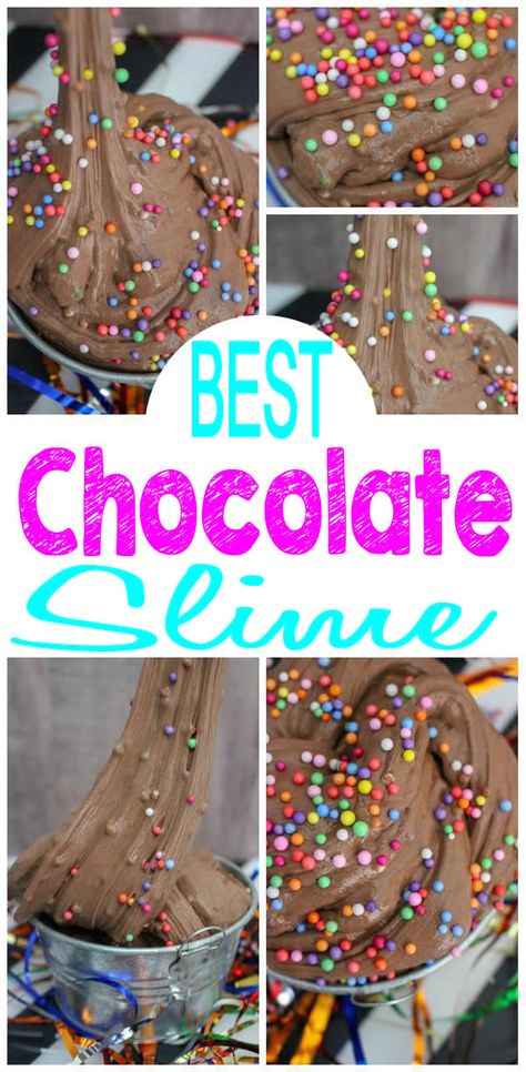 Chocolate Slime…..OH YES! An EASY slime recipe to make homemade fluffy chocolate slime. If you love chocolate, kids love chocolate this slime is not only amazing to play with but it smells wonderful too! Learn how to make the BEST chocolate slime at home today. Slime Recipe For EASY Fluffy Slime - BEST DIY Chocolate Slime Without Borax - Perfect Homemade Slime For Kids - Parties Birthday Cake For Teens, Slime Pictures, Chocolate Slime, Christmas Slime, Chocolate Line, Slime Ideas, Slime Birthday, Craft Recipes, Teen Cakes