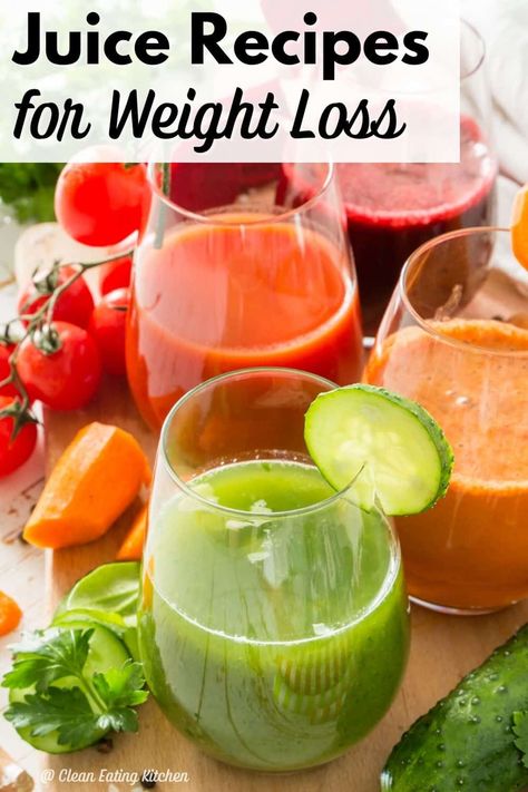 Making homemade juices that are low in fruit and high in vegetables can help promote weight loss, especially if you replace sugar-sweetened beverages with your healthy green juice. This article includes the best juice recipes for weight loss, with an emphasis on vegetable-based juices that taste great and aid in fat-burning. Best Juice Recipes, Veggie Juice Recipes, Homemade Juices, Best Juicing Recipes, Vegetable Juice Recipes, Best Juice, Juice Cleanse Recipes, Veggie Juice, Homemade Juice