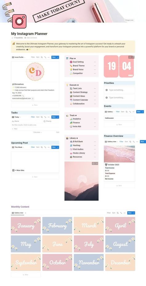 A simple and effective , perfect for planning your posts, tracking your analytics, and staying. #Content_Creator_Notion_Template #Notion_Inspo #Social_Media_Content_Planner #Campaign_Planning Social Media Schedule Template, Instagram Content Planner, Content Planner Template, Study Planner Free, Notion Inspo, Content Calendar Template, Free Daily Planner, Social Media Content Planner, Weekly Planner Free