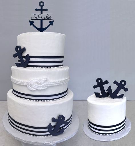 Nautical Theme Wedding, Marine Cake, Navy Cakes, Navy Ball, 80 Birthday Cake, Nautical Themed Party, Nautical Wedding Theme, 1st Birthday Party Themes, Lake Wedding