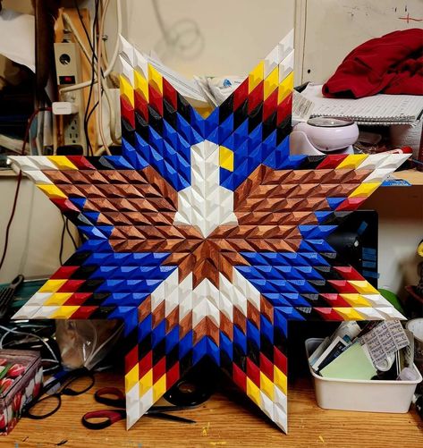 Native American Star Quilts, Lonestar Quilt, Native American Quilt Patterns, Beginner Quilt Patterns Free, American Quilts Patterns, Lone Star Quilt Pattern, Native Patterns, Eagle Quilt, Amish Quilt Patterns