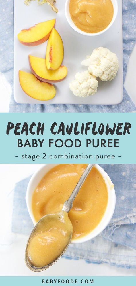 Baby Food Puree Combinations, Ginger Baby, Baby Food Combinations, Baby Food Puree, Ginger Babies, Diy Baby Food, Easy Baby Food Recipes, Peach Puree, Healthy Baby Food