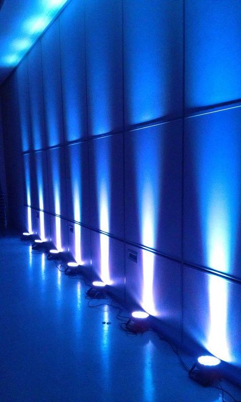 blue wall lighting lighting Light Stage Design, Wedding Uplighting, Angel Reese, Led Bleu, Event Tech, Nightclub Design, Stage Set Design, Bangkok Hotel, Church Stage Design