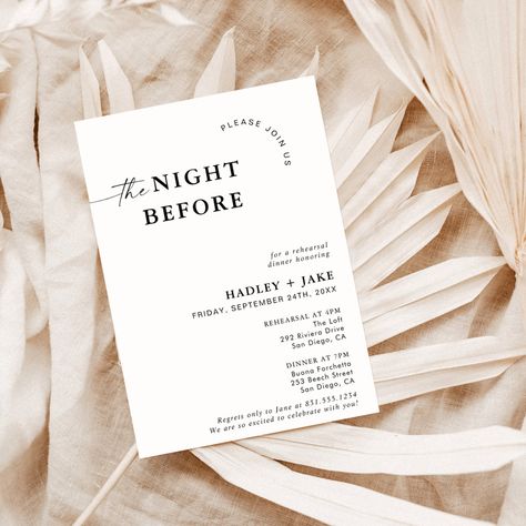 Boho Rehearsal Dinner, Fall Rehearsal Dinners, Modern Rehearsal Dinner, Rehearsal Dinner Invite, Rehearsal Dinner Invites, Invitation Minimalist, Wedding Rehearsal Dinner Invitations, Husband And Wife Wedding, Rehearsal Dinner Invitation