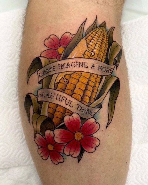 Corn Tattoo, Mexico Tattoo, Aztec Tattoo Designs, Food Tattoos, Clever Tattoos, Bear Tattoos, Aztec Tattoo, Corn Stalks, Tatuaje A Color