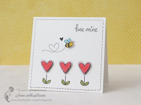 Bee mine valentine Bee Valentines Cards, Easy Valentine Cards, Valentines Day Cards Diy, Bee Utiful, Bee Valentine, Valentines Day Cards Handmade, Valentine Cards Handmade, Bee Cards, Bee Mine