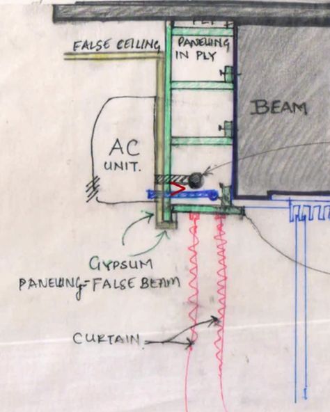 Ac Pelmet Design, Ac Pelmet, Furniture Details Drawing, Curtain Pelmet, Details Drawing, Glass Splashbacks Kitchen, Ceiling Details, Corporate Interior Design, Floor Living