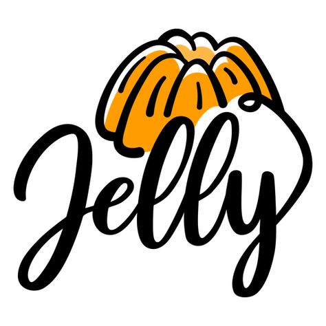 Jelly label lettering PNG Design