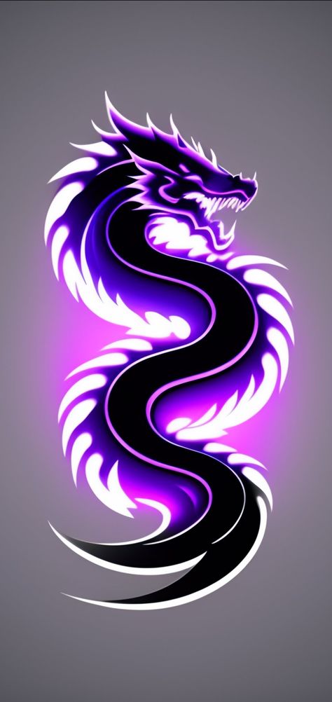 Purple Dragon Wallpaper, Purple Dragon Art, Cat Noir And Ladybug, Dragon Wallpaper Iphone, Chinese Dragons, Gothic Dragon, Dragon Wallpaper, Cool Symbols, Mystical Animals