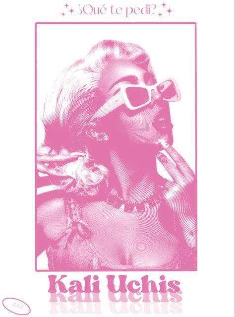 Kali Uchis Aesthetic Poster, Kali Uchis Poster Vintage, Kali Uchis Poster Print, Kali Uchis Posters, Y2k Pictures For Wall, Pink Kali Uchis, Y2k Wall Prints, Pink Y2k Poster, Posters Pink Aesthetic