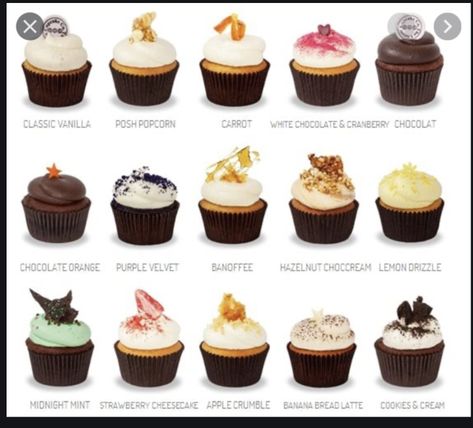 Cupcake Flavours, Cupcake Frosting Recipes, 귀여운 음식 그림, Cupcake Cake Designs, Gourmet Cupcakes, Cupcake Flavors, Baking Business, Buttercream Recipe, Little Cakes