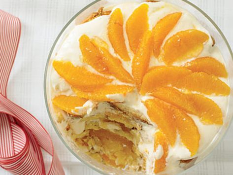 Orange Trifle with Grand Marnier Cream | Orange Trifle with Grand Marnier Cream Healthy Trifle Recipes, Healthy Trifle, Orange Trifle, Holiday Party Desserts, Canning Sweet Potatoes, Sugar Free Cake, Trifle Desserts, Holiday Dessert Recipes, Rich Desserts