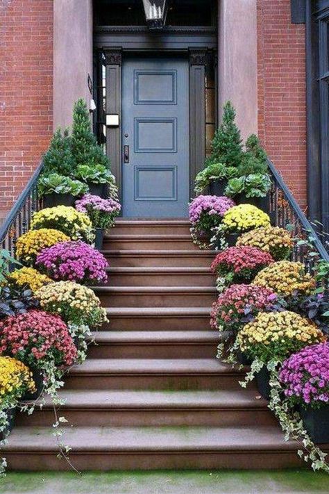 In this article, we invite you to explore the captivating world of staircase decor, where creativity meets elegance. Staircases are not merely… Front Door Plants, Front Door Planters, Frugal Gardening, Door Planter, Outdoor Steps, Front Steps, Low Maintenance Garden, Patio Makeover, Front Yard Garden