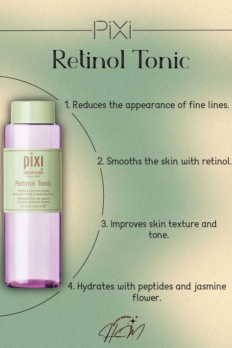 Achieve smoother, younger-looking skin with Pixi Retinol Tonic! 🌸 This refining toner reduces fine lines and improves texture. #AntiAging #RetinolTonic #SmoothSkin #PixiBeauty Pixi Beauty, Jasmine Flower, Textures And Tones, Improve Skin Texture, Younger Looking Skin, Retinol, Smooth Skin, Toner, Texture