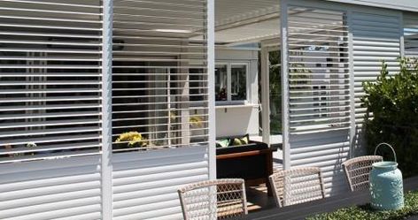 External Shutters, Louvre Shutters, Shutters Outdoor, Exterior Blinds, Outdoor Shutters, Street Appeal, Louvre Windows, Beach Shacks, Louvered Shutters