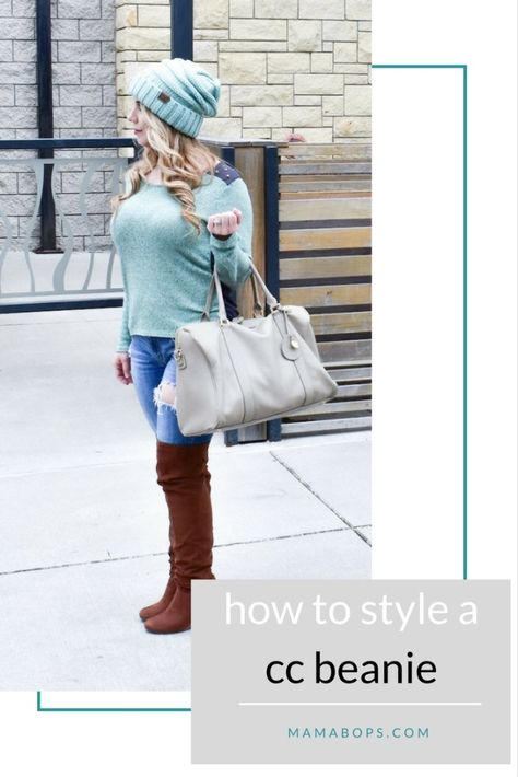 Here are the best tips on how to style a CC beanie for girls! Slouchy beanies are one of my top winter trends for 2018. Here's how to style a slouchy beanie with long hair to perfectly complement your outfit! Beanie With Long Hair, Beanie Outfit Winter, Cc Beanie, Spring Work Outfits, Girl Beanie, Summer Work Outfits, 2018 Fashion, Slouchy Beanie, Winter Trends