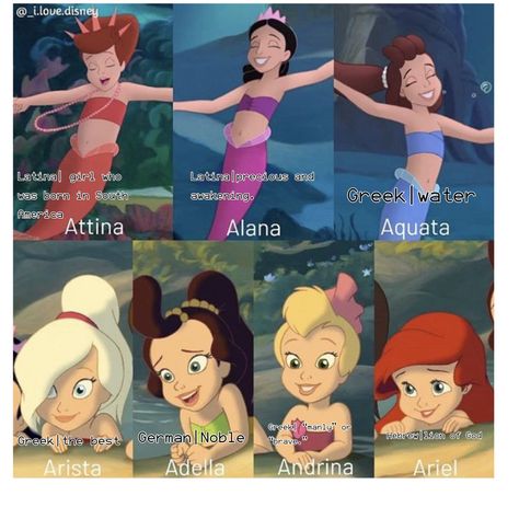 Ariel Sisters Names, Ariel And Sisters, Ariel And Her Sisters, Ariel Sisters, Disney Characters Lion King, Mermaid Sisters, Ariels Sisters, Disney Board, Creative Bookmarks