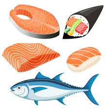 Salmon Illustration Design, Salmon Cartoon, Salmon Illustration, Salmon Drawing, Salmon Design, Salmon Art, Web App Ui Design, Cats Vector, Fruit Coloring