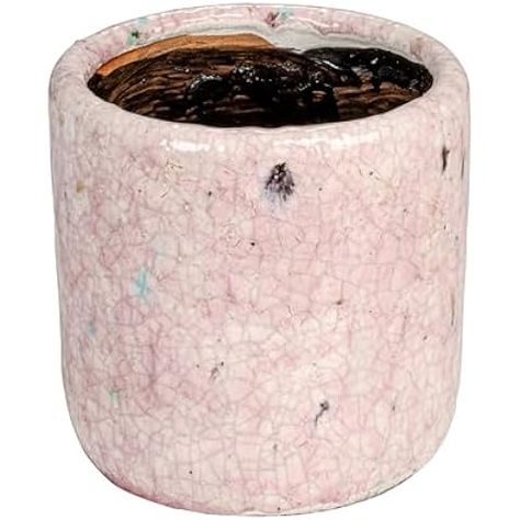 Amazon.com: Creative Co-Op Decorative Printed Terra-Cotta Footed Planter and Crackle Glaze, Multicolor : Patio, Lawn & Garden Pink Terracotta, Art Pole, Puzzle Crafts, Terracotta Planter, Matte Pink, Decorative Planters, Creative Co Op, Crackle Glaze, Hand Body Lotion