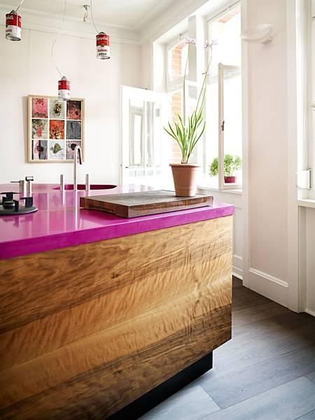 Hot Pink / Smart Tiles, Decor Ikea, Pink Kitchen, Decor Minimalist, Counter Tops, Style At Home, Design Case, My New Room, Interior Paint