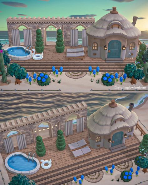 Marinas Underwater Palace Acnh, Animal Crossing Deck, Acnh Beach, Animal Crossing 3ds, Animals Crossing, Animal Crossing Guide, Acnh Design, Animal Crossing Wild World, Acnh Ideas