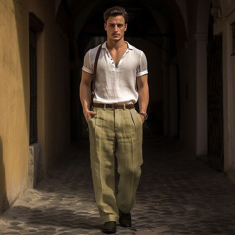 Season:Spring  Summer; Fabric:Linen Cotton Blend; Gender:Men's; Style:Fashion,Basic; Occasion:Casual,Daily,Holiday; Fit Type:Regular Fit; Function:Comfort,Breathable; Waistline:Mid Waist; Pattern:Plain; Design:Straight Leg,Pleats,Front Pocket; Pants Type:Summer Pants,Linen Pants,Trousers; Fly Type:Button; Front page:FF; Listing Date:01/03/2024; Hips:; Length:; Waist:; Fit US Size: Green Linen Pants Outfit Men, Summer Casual Outfit Men, White Lotus Mens Fashion, Men Italy Outfit Summer, Men’s Linen Pants, Zaddy Outfits, Stylish Men Casual Summer, Lenin Pants Outfit, Boho Mens Fashion