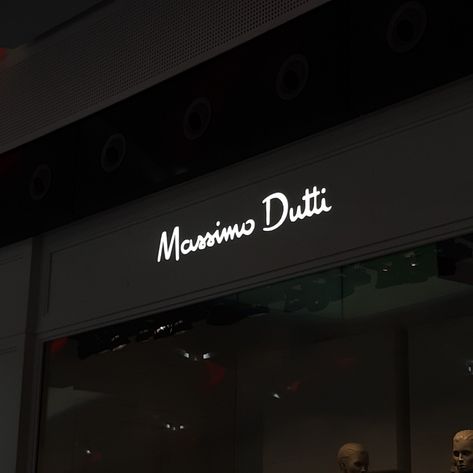 Dark Store Aesthetic, Massimo Dutti Logo, Massimo Dutti Aesthetic, Instagram Dark Aesthetic, Glass Sticker Design, Loneliness Photography, Massimo Dutti Women, Visual Board, Mens Shoes Black