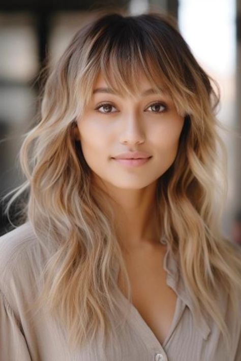 Short & Sweet: Summer Hairstyles for Short Hair (#17) - Summer Hair Colour Hairstyles With Wispy Bangs, Airy Bangs, Wispy Bangs Hairstyles, Summer Hair Colour, Blonde Lowlights, 50 Hairstyles, Bangs Hairstyle, Bold Hair Color, Face Framing Bangs