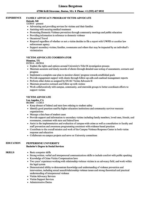 Victim Advocate Resume Samples | Velvet Jobs Victim Advocate Career, Victims Advocate, Victim Advocate, Adulting 101, Education Resume, Job Resume Template, Create A Resume, Life Vision, Perfect Resume