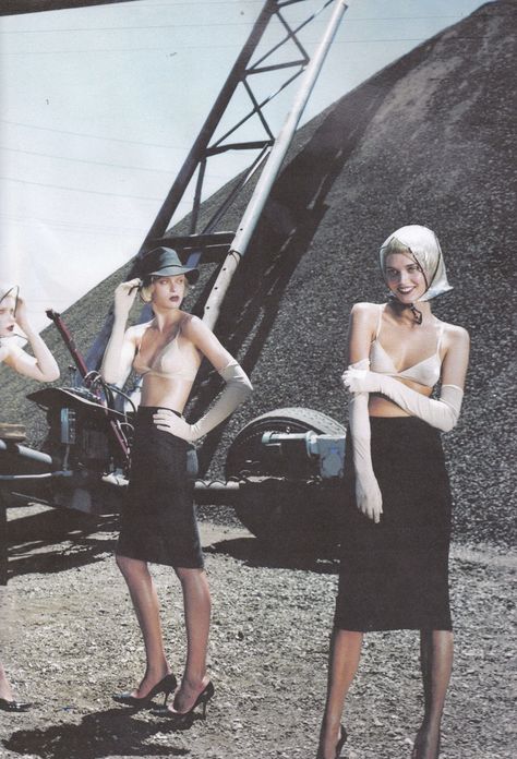 HOUSE OF HOLLAND AW12 Inspiration Construction Photoshoot, Eric Kroll, Jessica Stam, Vogue Archive, Helmut Newton, Steven Meisel, Fashion Photography Inspiration, Summer Inspo, Great Photographers