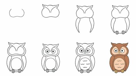 How to Draw an Owl Step by Step How To Paint An Owl Step By Step, How To Draw An Owl Step By Step, How To Draw An Owl, Owl Drawing Simple, Draw An Owl, Character Web, How To Draw Ears, Feet Drawing, Owl Wings