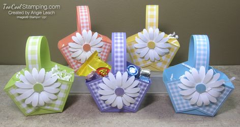 Cute Easter Baskets, Spring Easter Basket, Craft Retreat, Stampin Up Easter, Easter Favors, Treat Basket, Spring Basket, Lamb Decorations, Treat Ideas