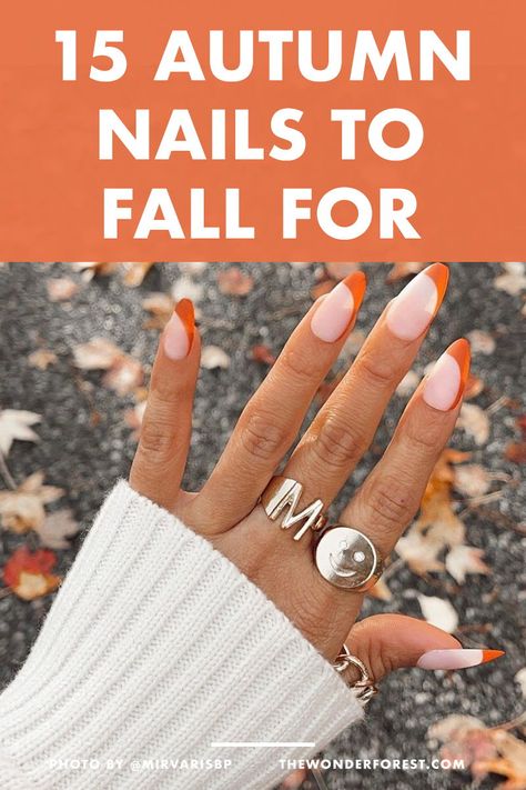 Autumn Nail Art | Fall Nail Ideas | Cute Nail Art Ideas 2022 | Nail Designs | Fall Nail Design Ideas | Fall Style | Fall Beauty | Wonder Forest Fall Almond Nails, Wonder Forest, Fall Leaves Nail Art, Nails Shape, New Nail Art Design, Nail Color Trends, Fall Nail Trends, Valentine Nail Art, Fall Nail Art Designs