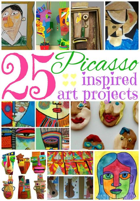 Art History Projects, Art History Projects For Kids, Picasso Inspired Art, Picasso Inspired, Pablo Picasso Art, Montessori Art, Art Projects For Kids, Picasso Art, Homeschool Art