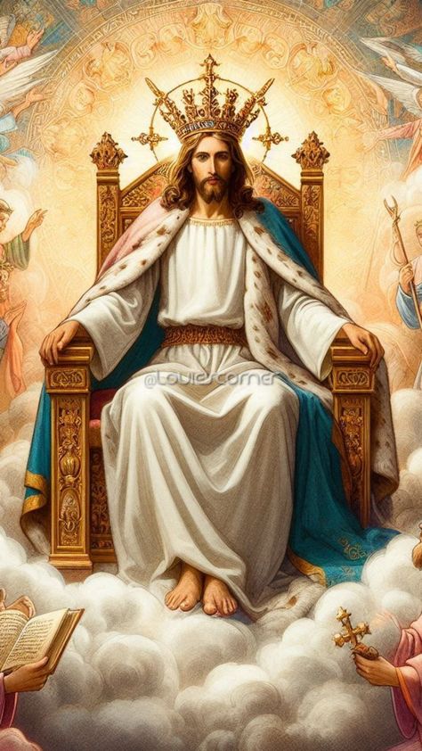 King Of Kings Lord Of Lords, Christ The King Images, Lent Decorations, Biblical Pictures, Lent Decorations For Church, Jesus King Of Kings, Christ Painting, Jesus King, Jesus Christ Painting