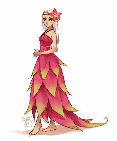 dragonfruit fullbody by meago Fantasy Vampire, Alex Pardee, Buah Naga, Arte Do Kawaii, Fruits Drawing, Boris Vallejo, Girl Drawings, Sketches Simple, Fashion Illustration Sketches